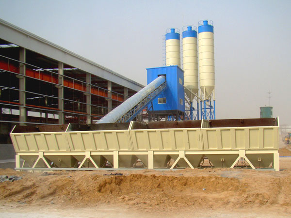 HZS 120 Semiautomatic Concrete Batching Plant For Sale