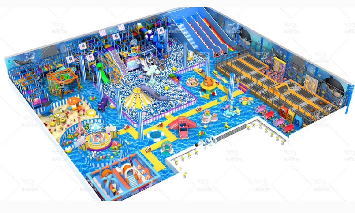 Ocean theme indoor soft playground equipment